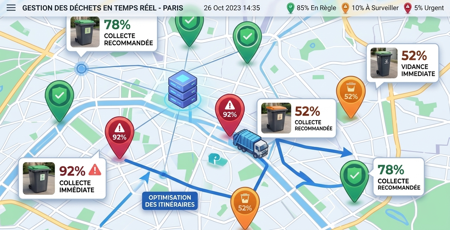 Carte intelligente des bacs